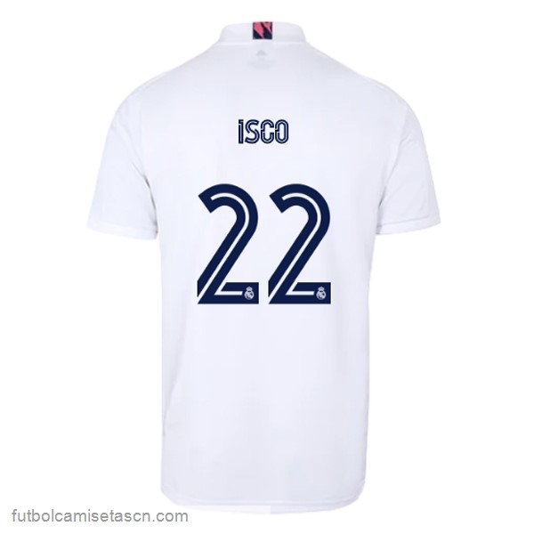 Camiseta Real Madrid 1ª NO.22 Isco 2020/21 Blanco
